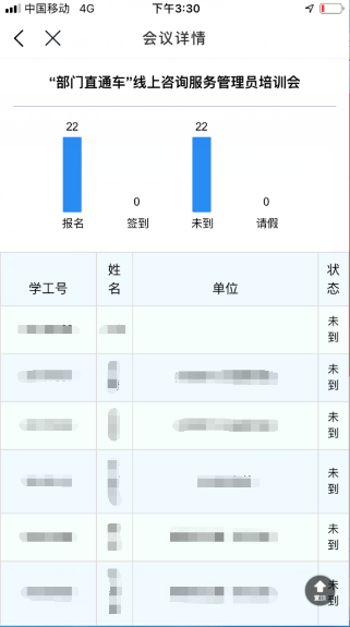 15签到信息实时统计 15签到信息实时统计